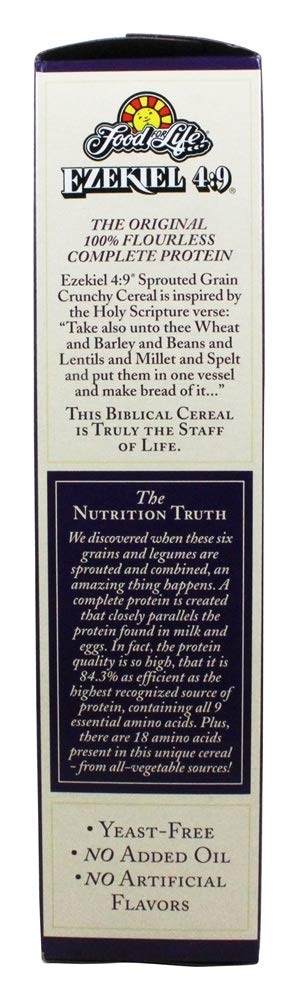 Food for Life Ezekiel Cinnamon Raisin Sprouted Cereal – Organic, No Added Sugar, 16 oz (Case of 6)