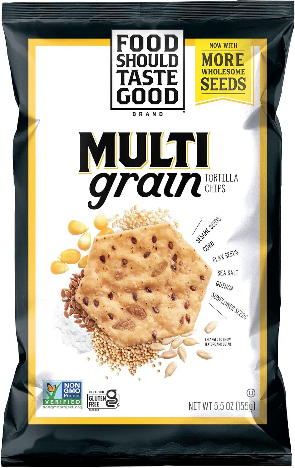 Food Should Taste Good Tortilla Chips Multigrain – 5.5oz, Pack of 6