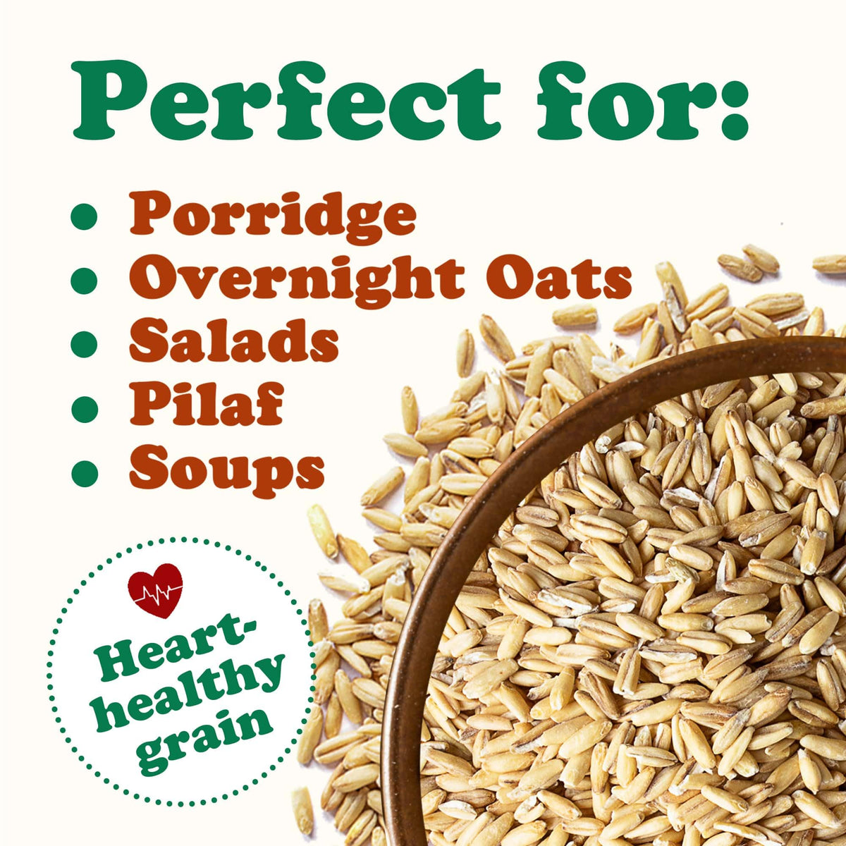 Food to Live Organic Oat Groats – 5 lb Bulk, Whole Grain, Non-GMO, Kosher