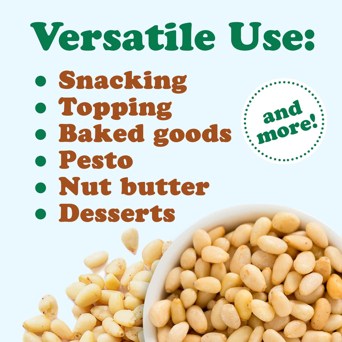Food to Live Pine Nuts – 1lb Whole Raw Unsalted, Vegan, Kosher, Bulk