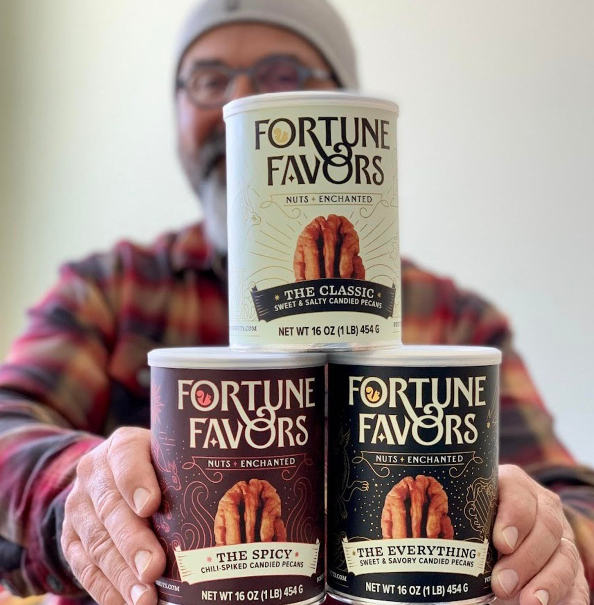 Fortune Favors Candied Pecans – Sweet & Salty Everything, 16oz, Small-Batch, USA-Grown