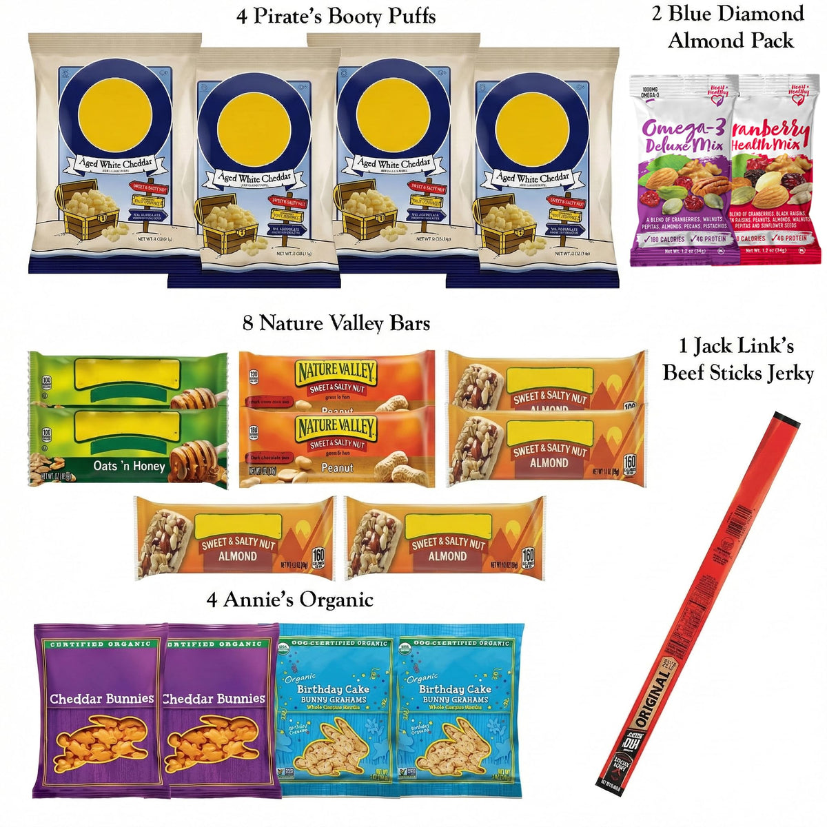 Foxy Fane 90-Count Holiday Gift Box – 90 Healthy Snacks & Treats for Gifting