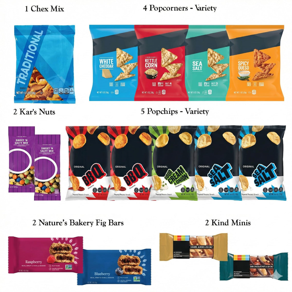 Foxy Fane 90-Count Holiday Gift Box – 90 Healthy Snacks & Treats for Gifting
