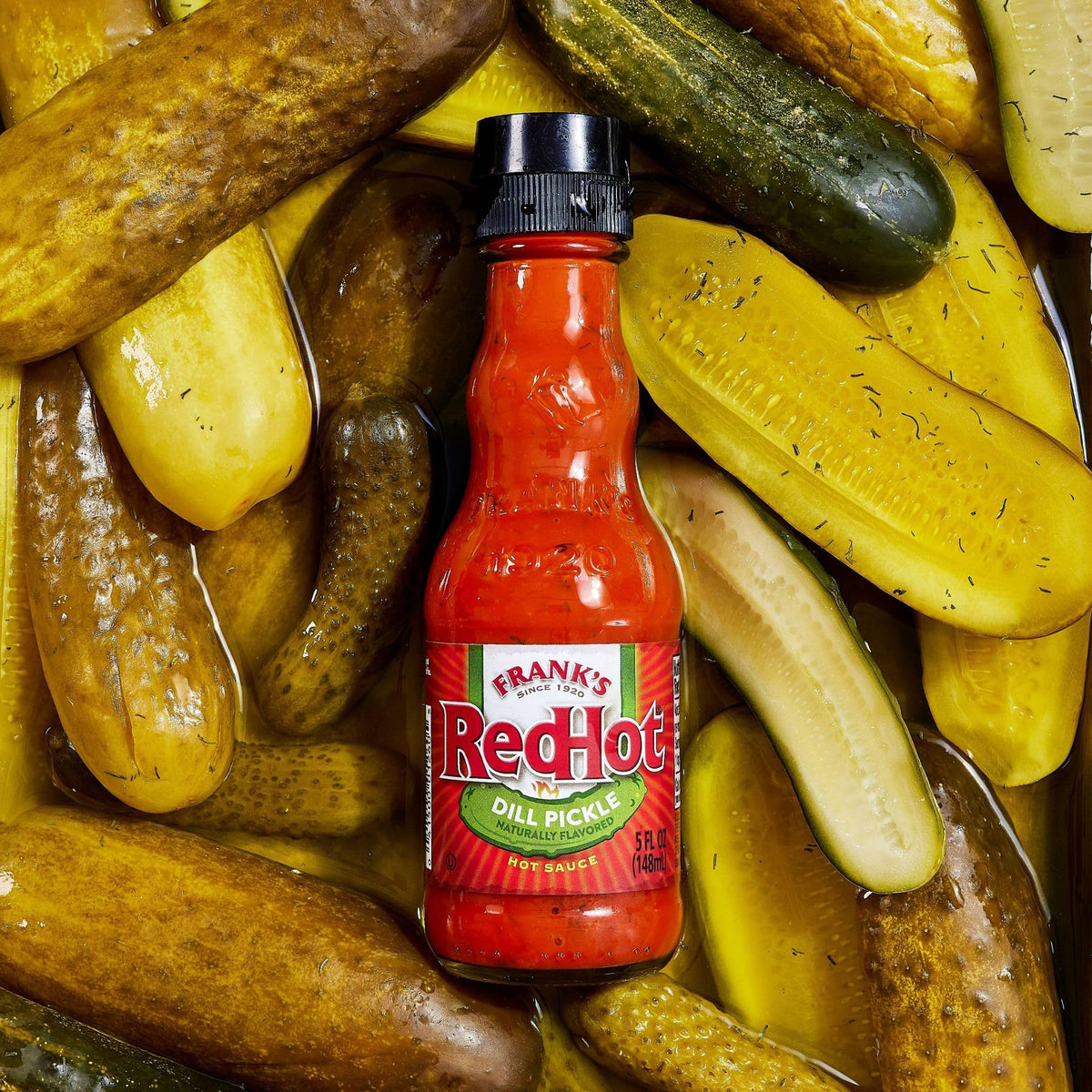 Frank's RedHot Dill Pickle Hot Sauce – 5 fl oz (Pack of 12)