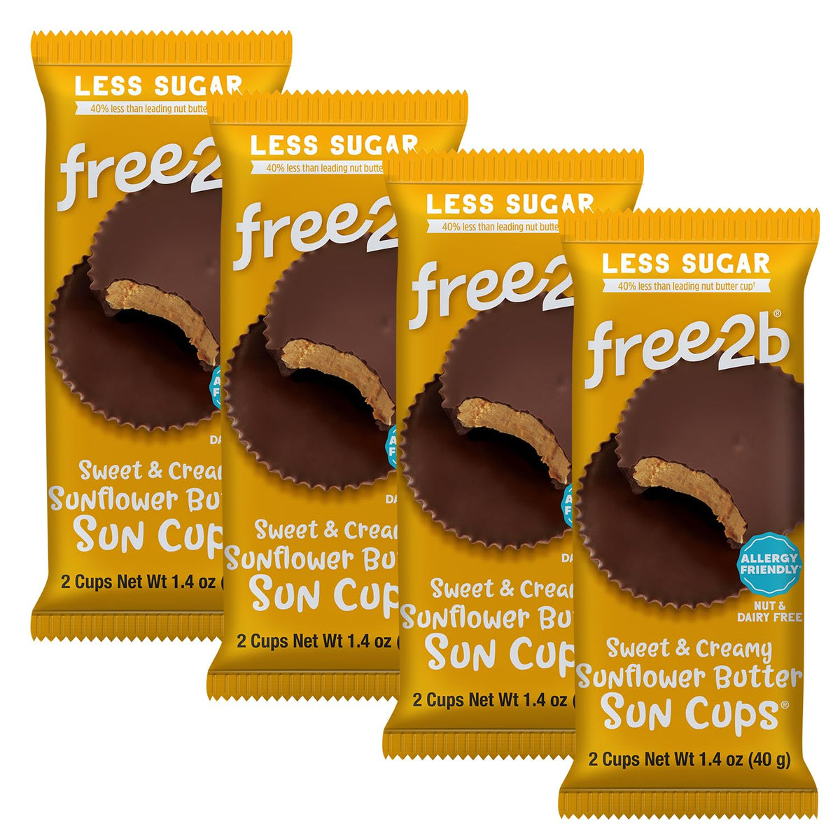 Free 2b Chocolate Sun Cups – Gluten-Free, Dairy-Free, Nut-Free & Soy-Free, 1.4 oz Each (Pack of 12)