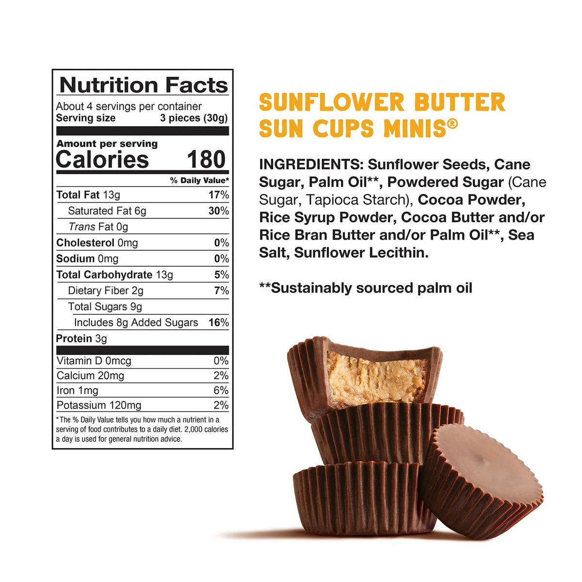 Free2b Sunflower Butter Mini Cups – Allergy-Friendly, Gluten-Free, Dairy-Free, Nut-Free, Soy-Free (4.2 oz Bag, Pack of 3)