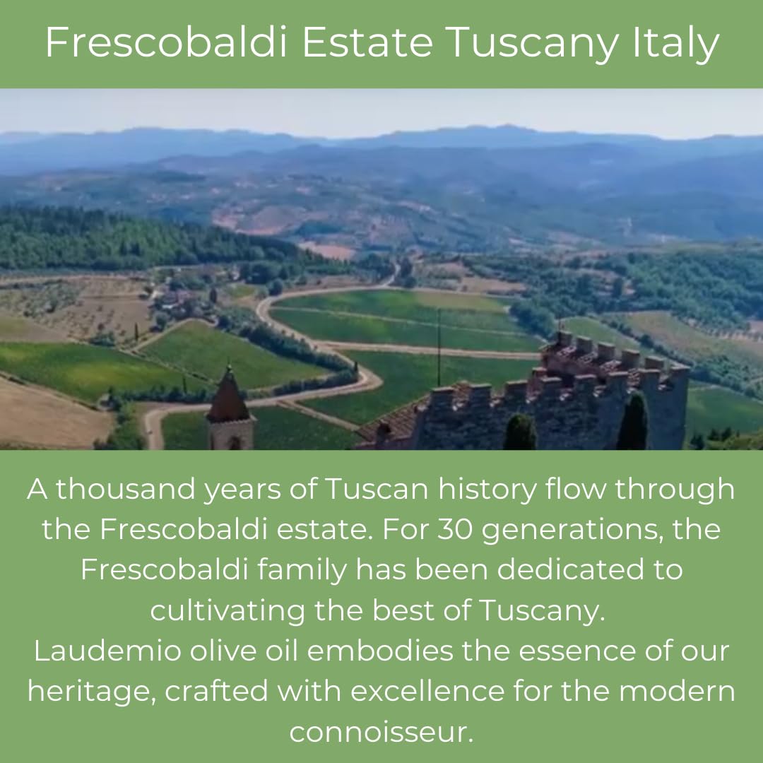Frescobaldi Laudemio Extra Virgin Olive Oil – Premium Tuscan EVOO, Low Acidity, 250ml