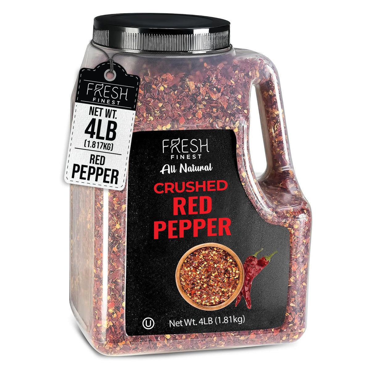 Fresh Finest Bulk 4lb Crushed Red Pepper Flakes – Kosher Spice for Pizza & Cooking