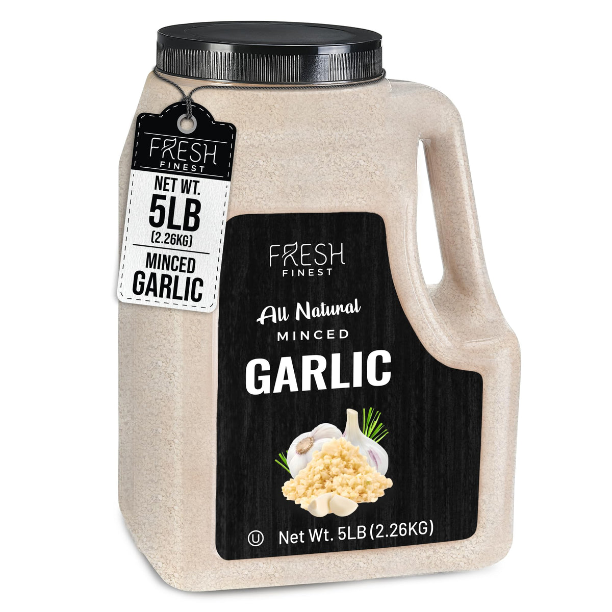 Fresh Finest Minced Garlic – Bulk 5 lb, Kosher Dehydrated Garlic Flakes