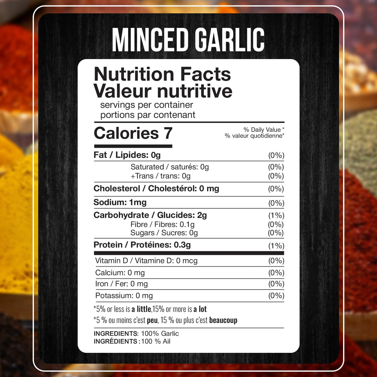 Fresh Finest Minced Garlic – Bulk 5 lb, Kosher Dehydrated Garlic Flakes