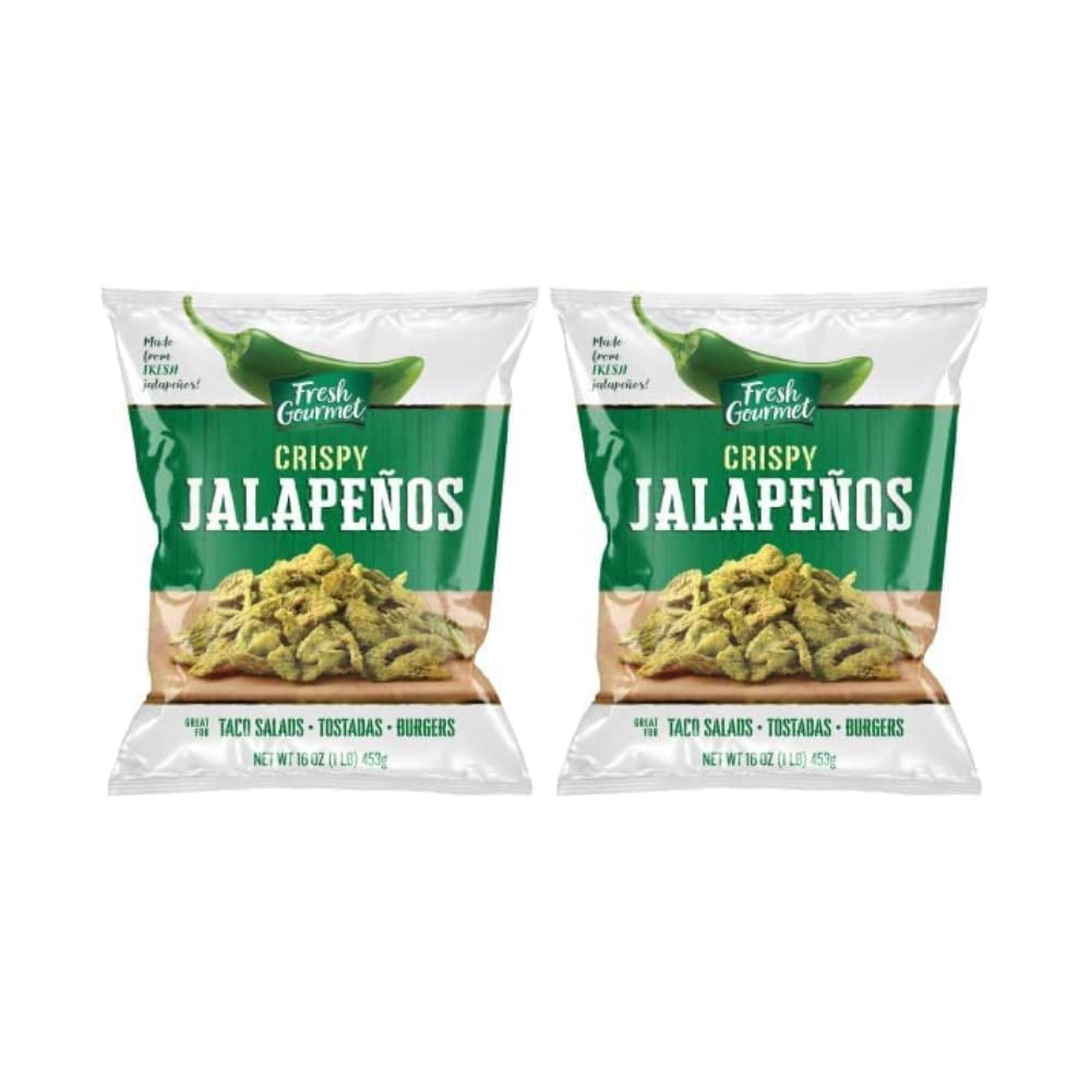 Fresh Gourmet Crispy Jalapenos – Crunchy Snack and Salad Topper Pack of 2