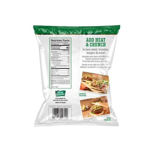 Fresh Gourmet Crispy Jalapeños - Lightly Salted, Low Carb Crunch (16 oz Pack of 2)