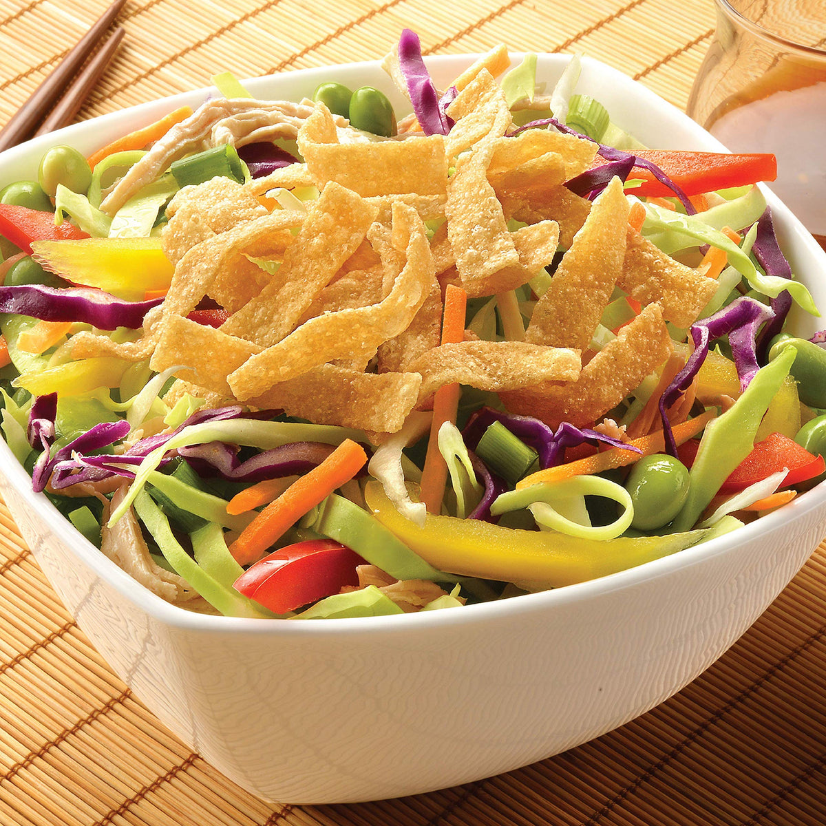 Fresh Gourmet Authentic Wonton Strips – Crunchy Salad Topper, 3.5 oz (9-Pack)