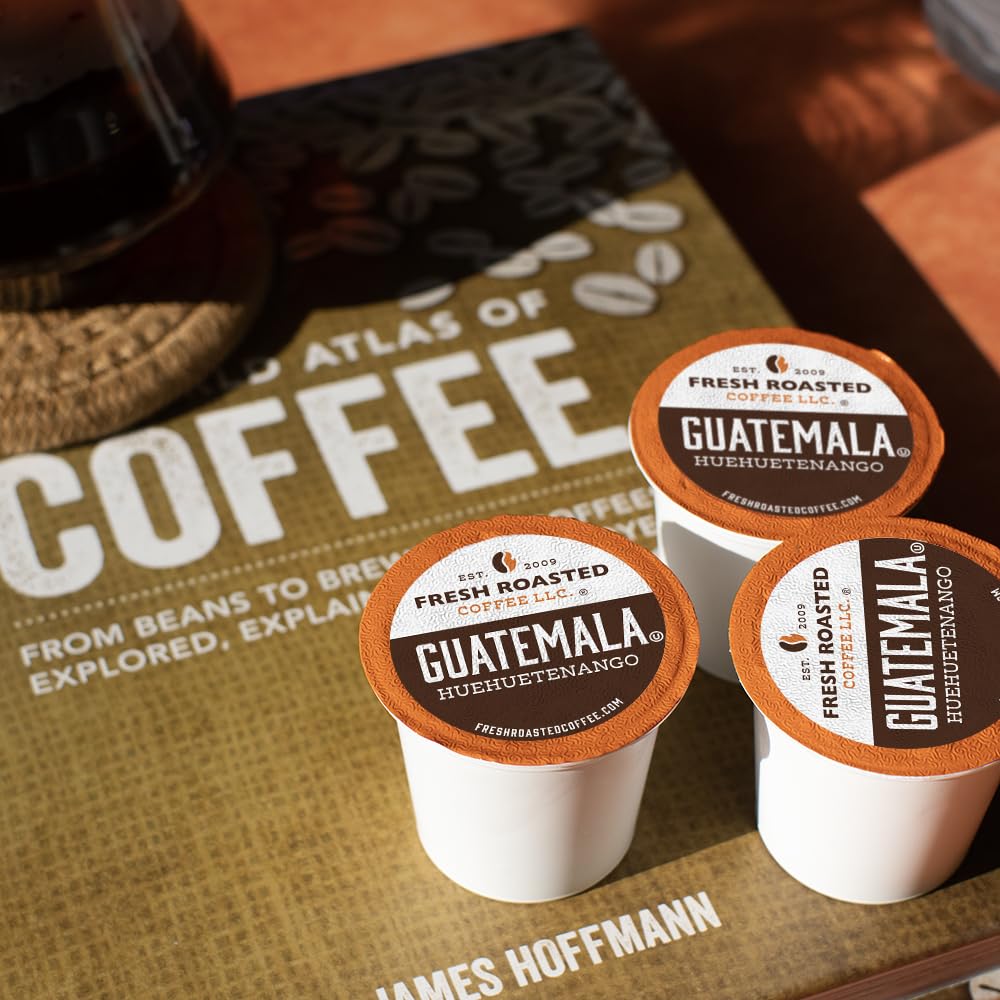 Fresh Roasted Coffee Guatemala Huehuetenango – Medium Roast Pods for K-Cup Brewers (72-Count)