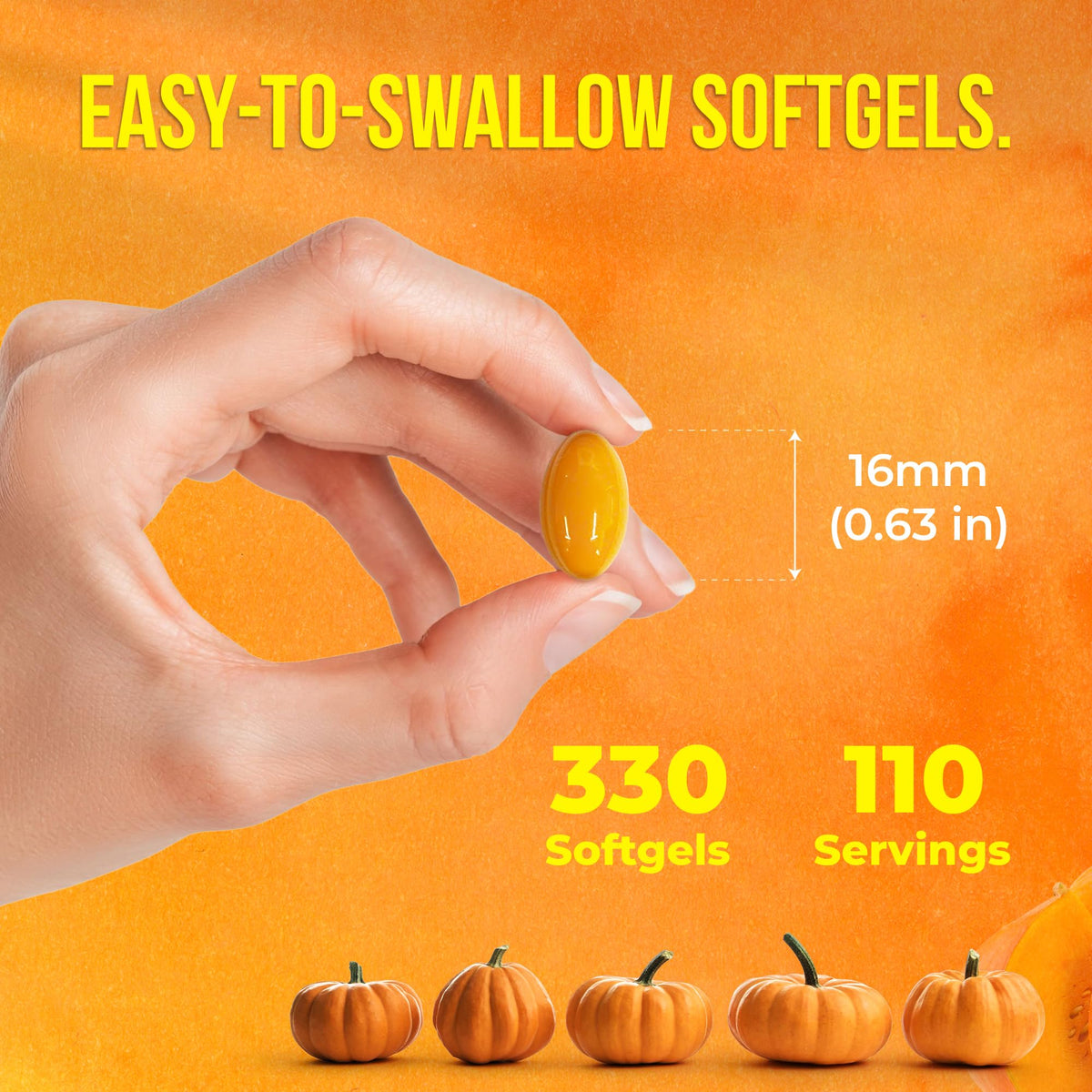 FreshDrinkUS 330 Premium Pumpkin Seed Oil Softgels with Saw Palmetto – 3000mg/Serving, Cold Pressed, Non-GMO, Gluten-Free