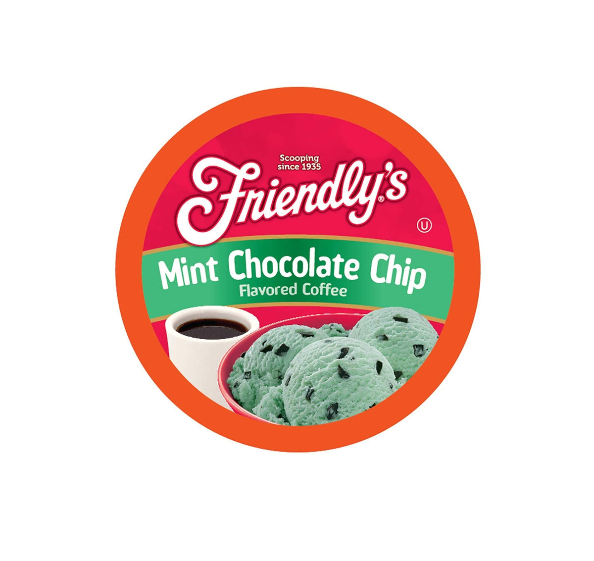 Friendly's Chocolate Mint Ice Cream Flavored Coffee Pods for Keurig K-Cup Brewers – Mint Chocolate Chip, 40 Count