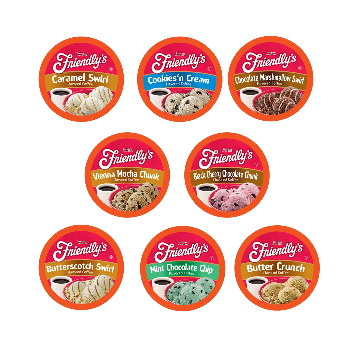 Friendly's Coffee Pods Assorted Flavored Ice Cream Variety Pack – Keurig K-Cup Compatible (40 Count)