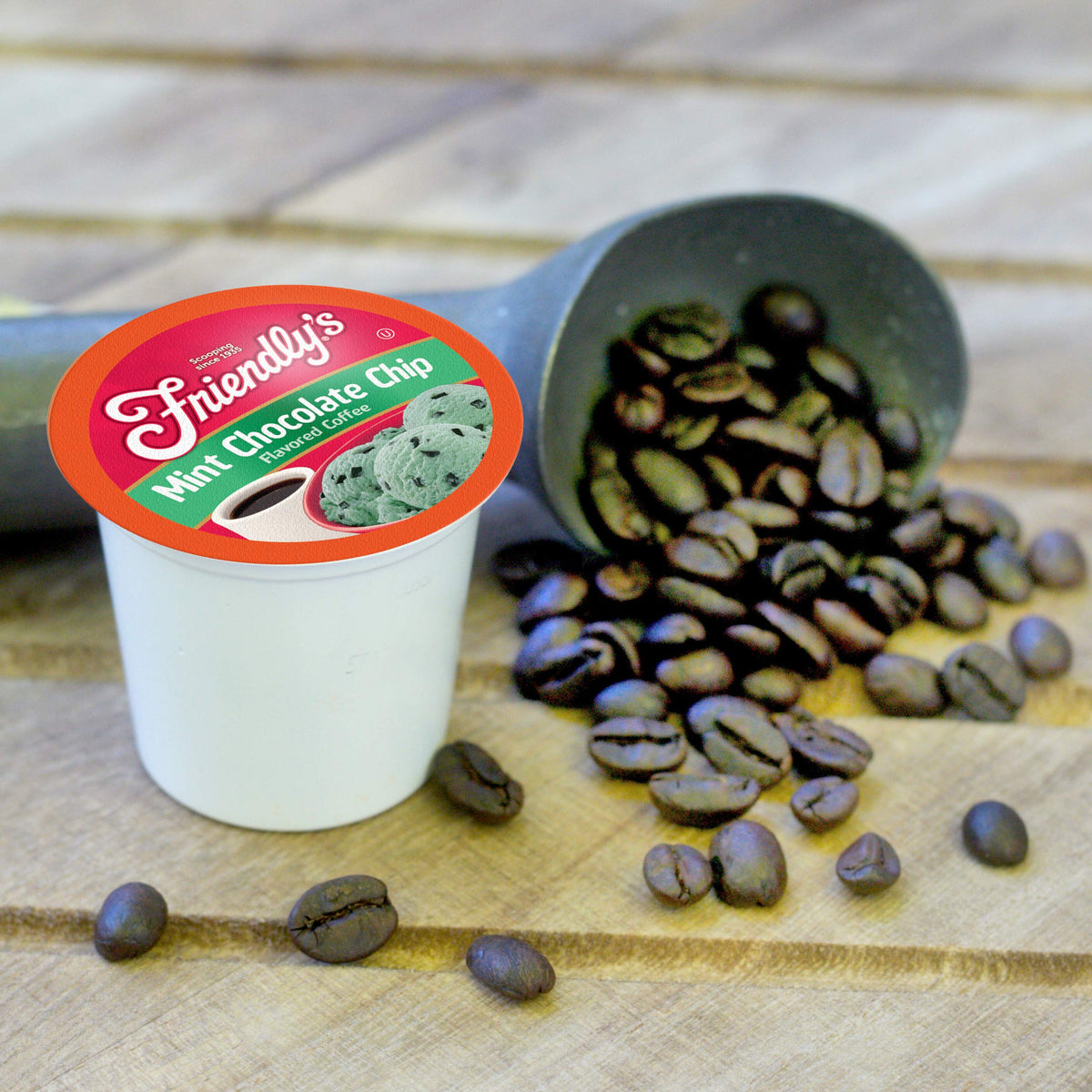 Friendly's Chocolate Mint Ice Cream Flavored Coffee Pods for Keurig K-Cup Brewers – Mint Chocolate Chip, 40 Count