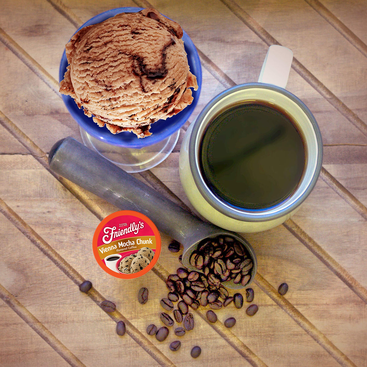 Friendly's Vienna Mocha Chunk Flavored Coffee Pods for Keurig K-Cup Brewers - 40 Count