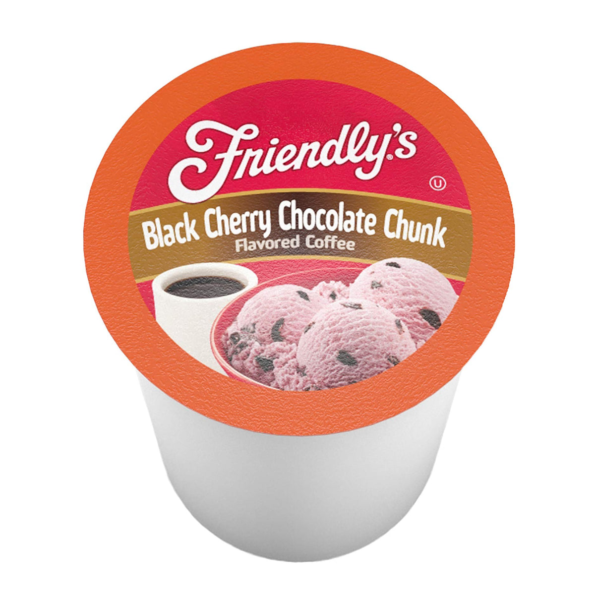 Friendly's Cherry Chocolate Ice Cream Flavored Coffee Pods for Keurig K-Cup Brewers — Black Cherry Chocolate Chunk, 40 Count