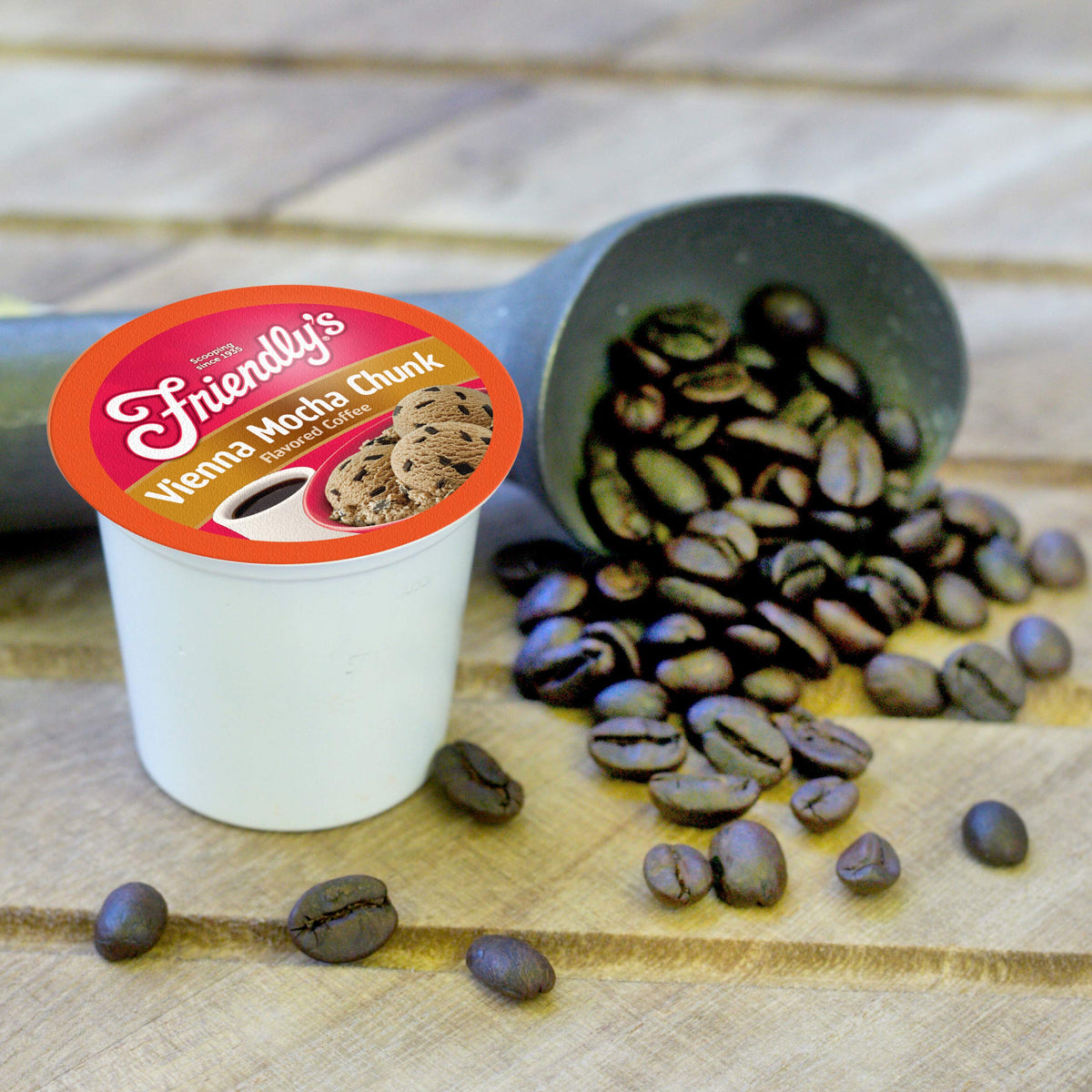 Friendly's Vienna Mocha Chunk Flavored Coffee Pods for Keurig K-Cup Brewers - 40 Count