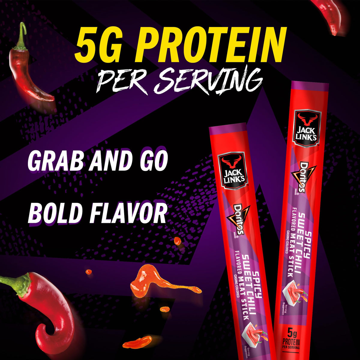 Frito Lay Jack Link's Meat Sticks & Doritos Spicy Sweet Chili — 20-Pack Combo