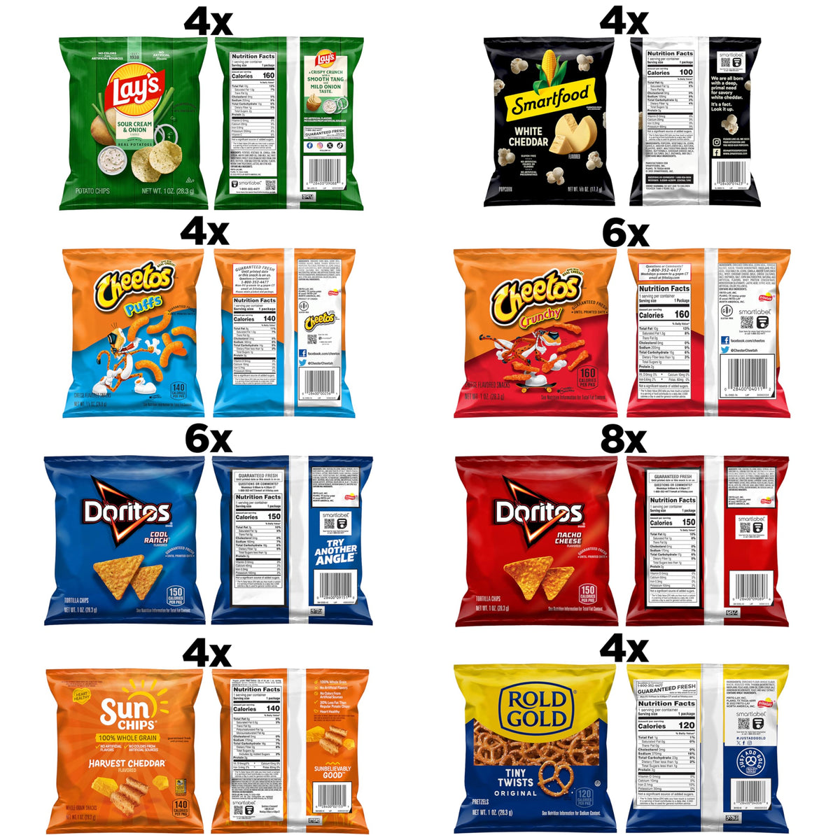 Frito-Lay Fun Times Mix Variety Pack – 40 Single-Serve Snacks, 2.37 lb