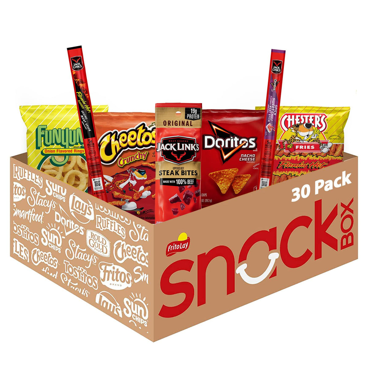 Frito-Lay Chips & Jack Link’s Snack Mix Variety Pack – 30-Count