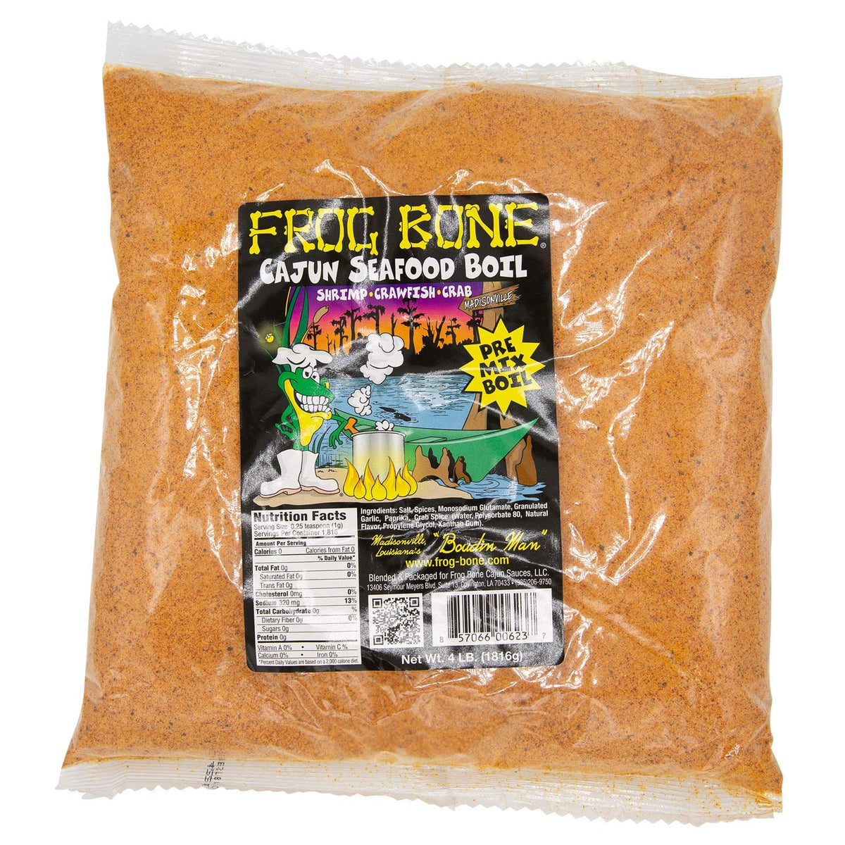 Frog Bone Cajun Seafood Boil – 4 lb Bag, Bold Cajun Flavor