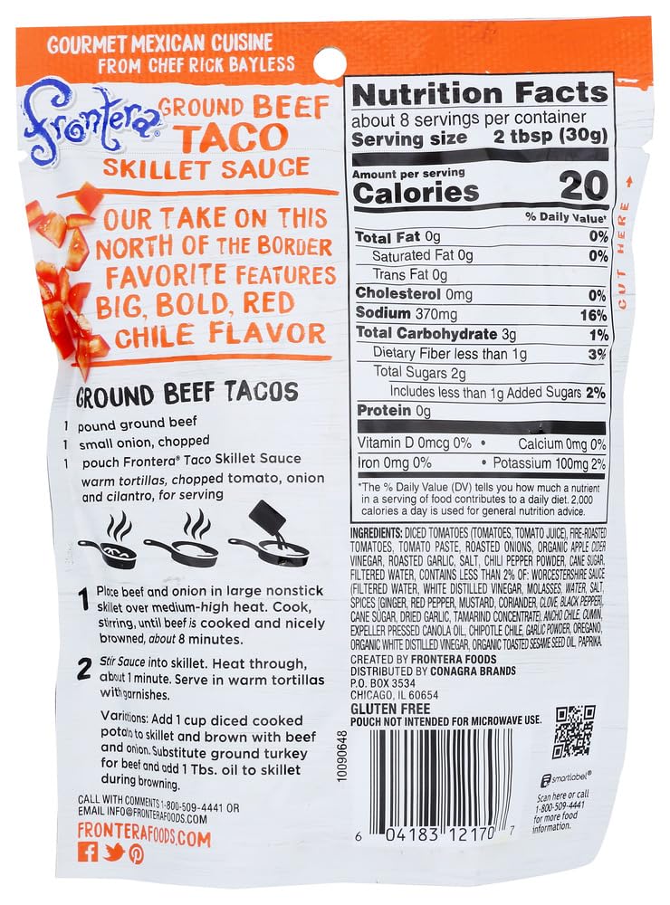 Frontera Original Taco Skillet Sauce 8 oz – 6 Pack | Delicret