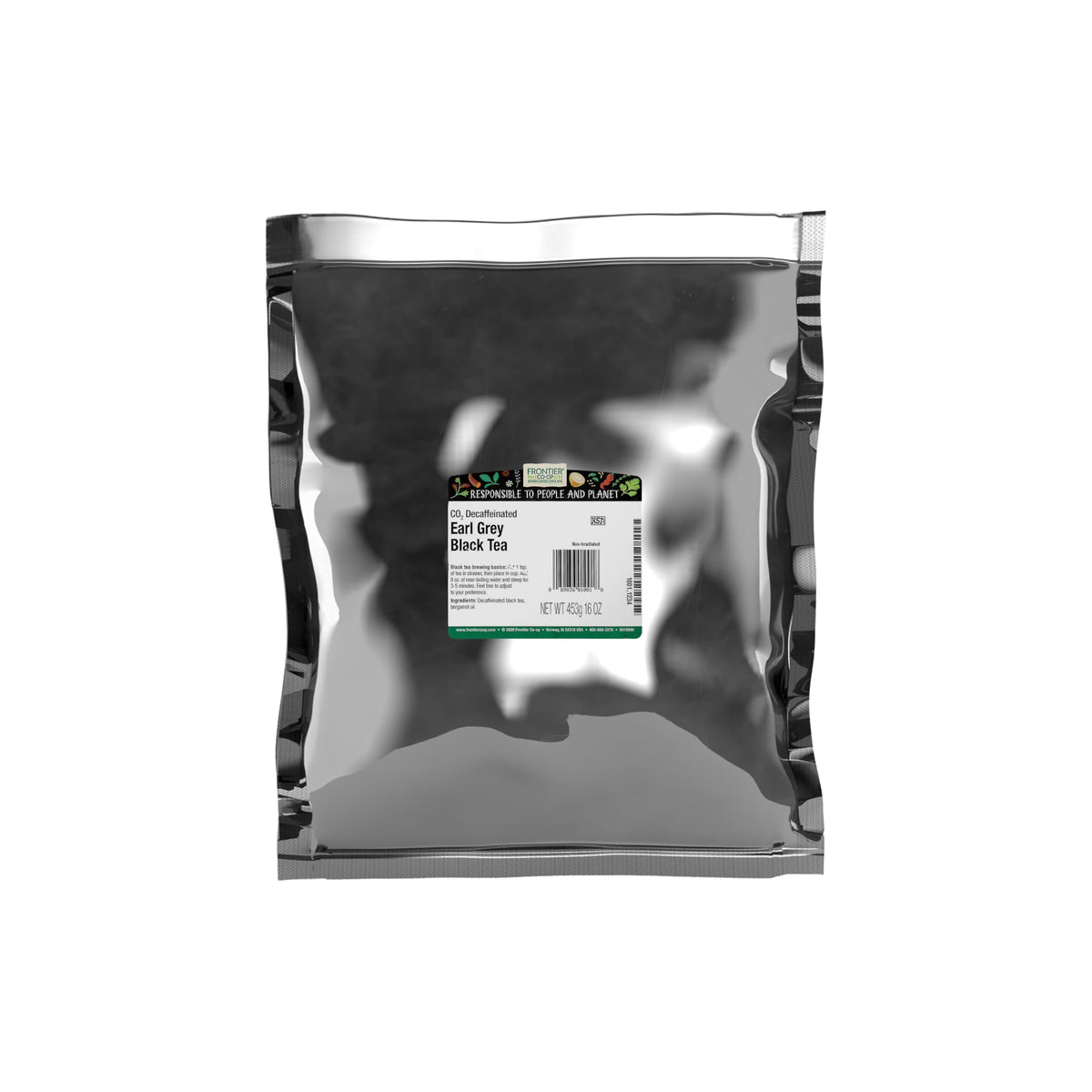 Frontier Co-op Decaf Earl Grey Tea - 1lb Bulk Bag, Bergamot, Kosher