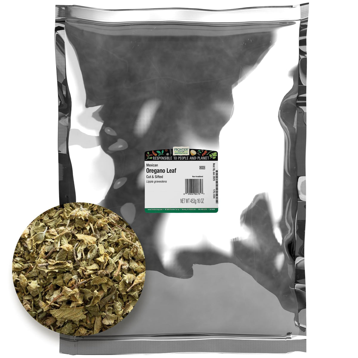 Frontier Co-op Mexican Oregano Leaf – 1 lb Bulk, Cut & Sifted, Kosher
