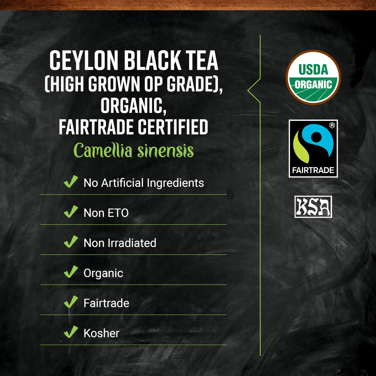 Frontier Co-op Organic Ceylon Black Tea, 1 lb Bulk – High-Grown Orange Pekoe, Kosher, Fair Trade