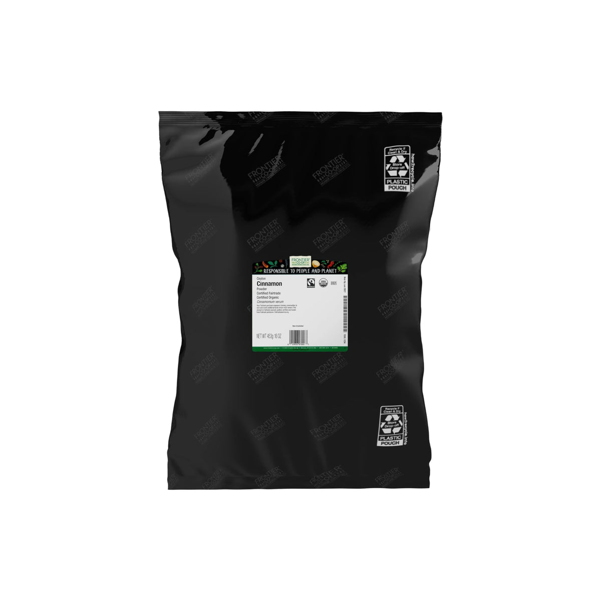 Frontier Co-op Organic Ceylon Cinnamon, Ground — True Cinnamon, Fairtrade, 16 oz Bulk