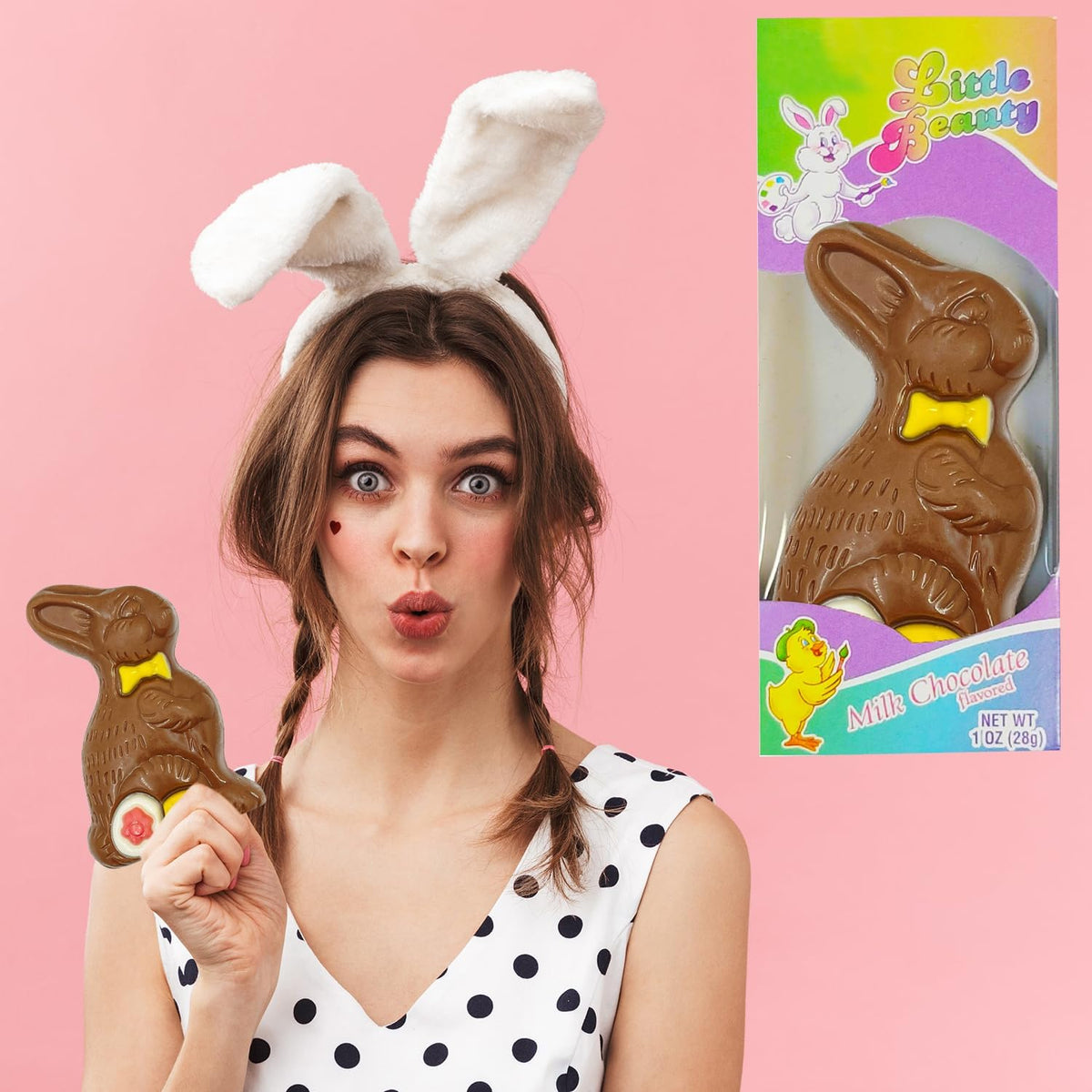 Fruidles Milk Chocolate Easter Bunny 12-Pack – Kosher Dairy, Individually Boxed Party Favors