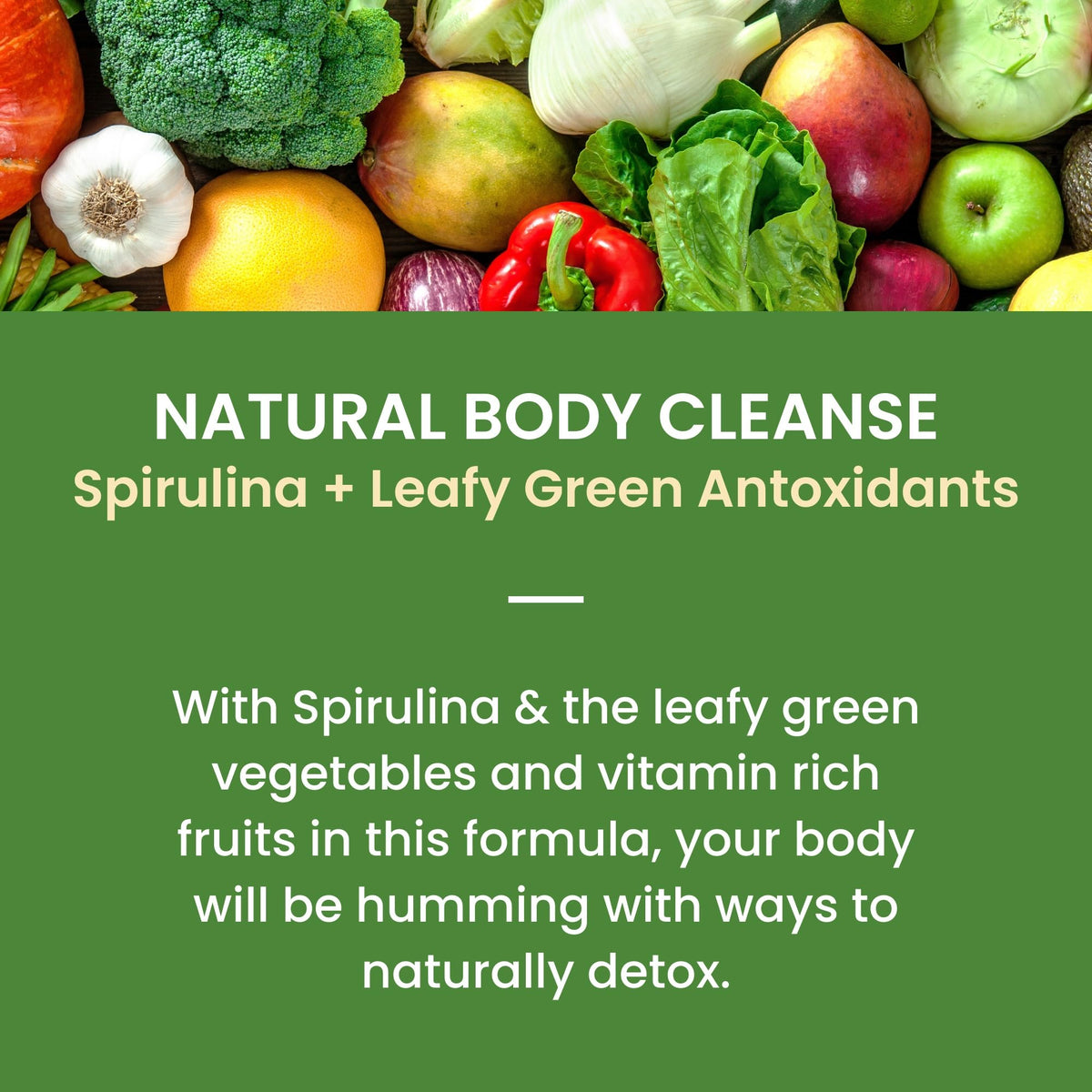 Fruniti Super Greens Smoothie Mix – Cleanse + Detox, No Sugar Added, 24 Servings