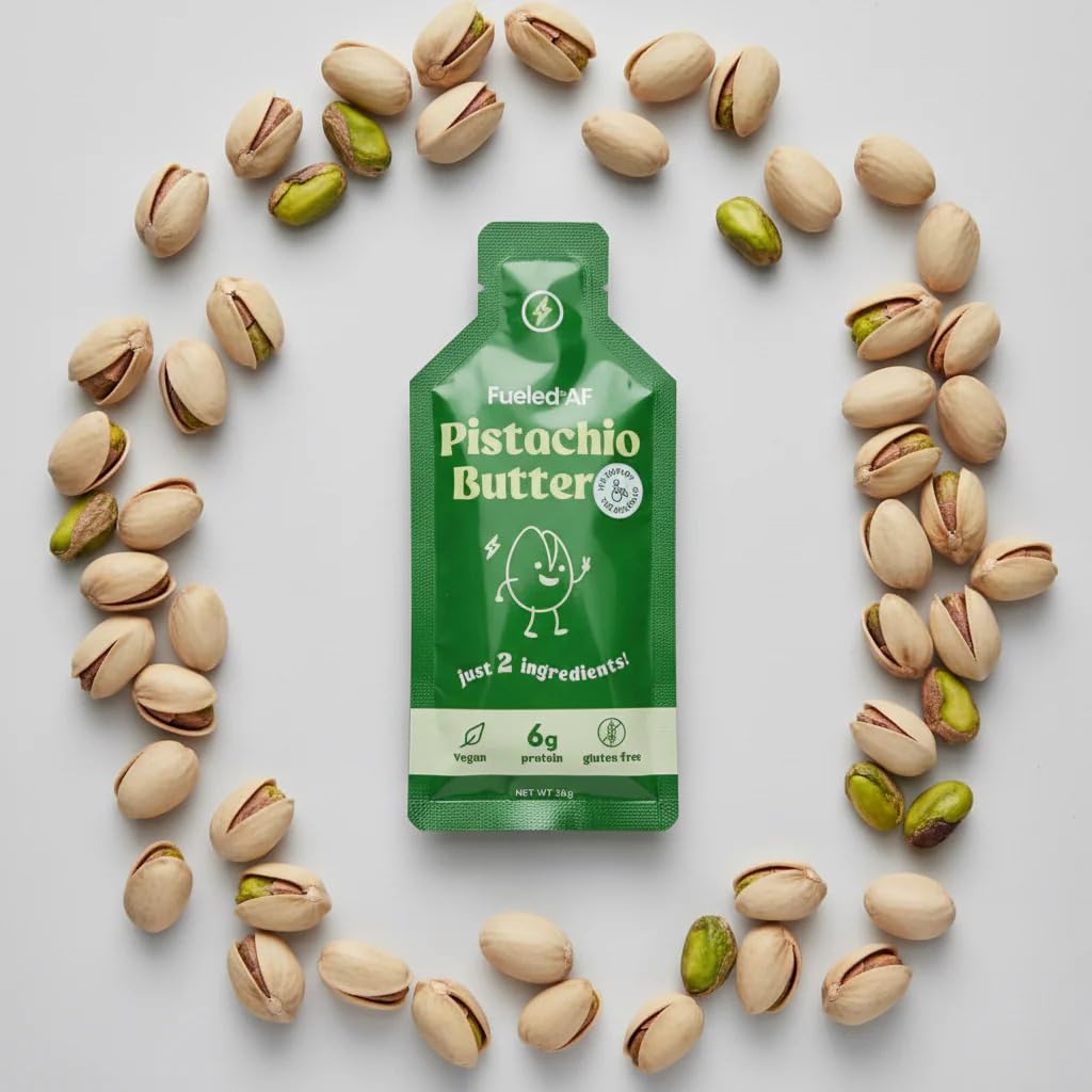 Fueled by AF Pistachio Nut Butter Pouch – Spreadable Pistachios, Vegan, Keto & Paleo Friendly (8 Pouches)