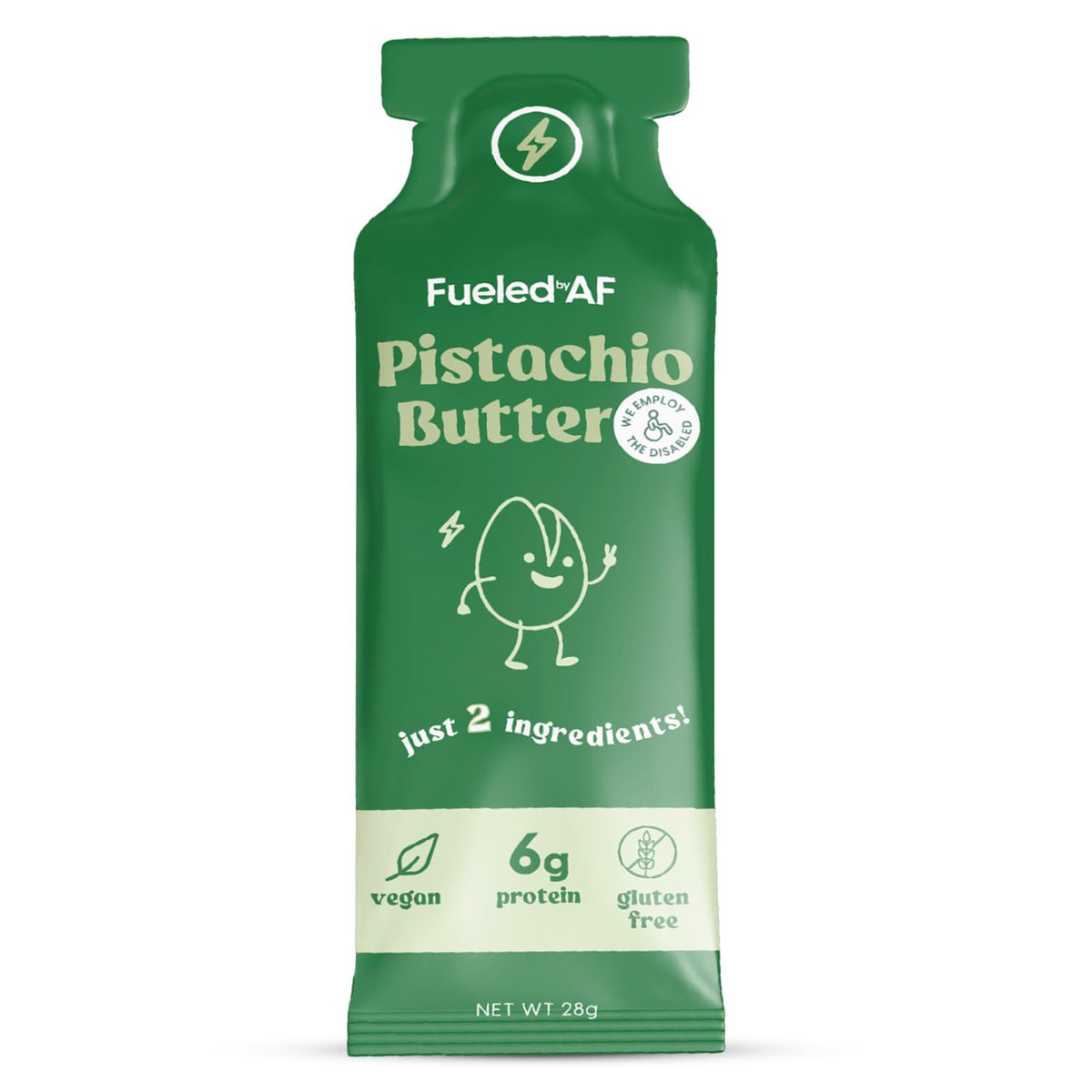 Fueled by AF Pistachio Nut Butter Pouch – Spreadable Pistachios, Vegan, Keto & Paleo Friendly (8 Pouches)