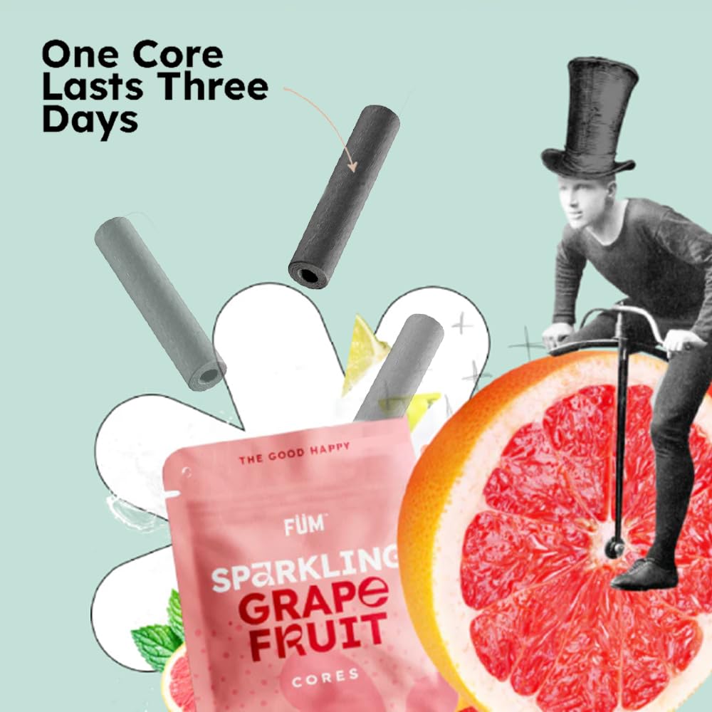 FÜM 3-Pack Citrus Cores – Plant-Based Flavors, V2 Compatible, 9 Cores for 1 Month