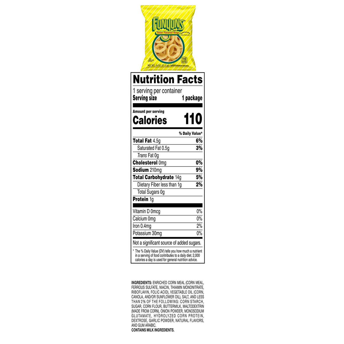 Funyuns Onion Flavored Rings, Original — 0.75 oz Bags (Pack of 40) | Gluten Free & Kosher