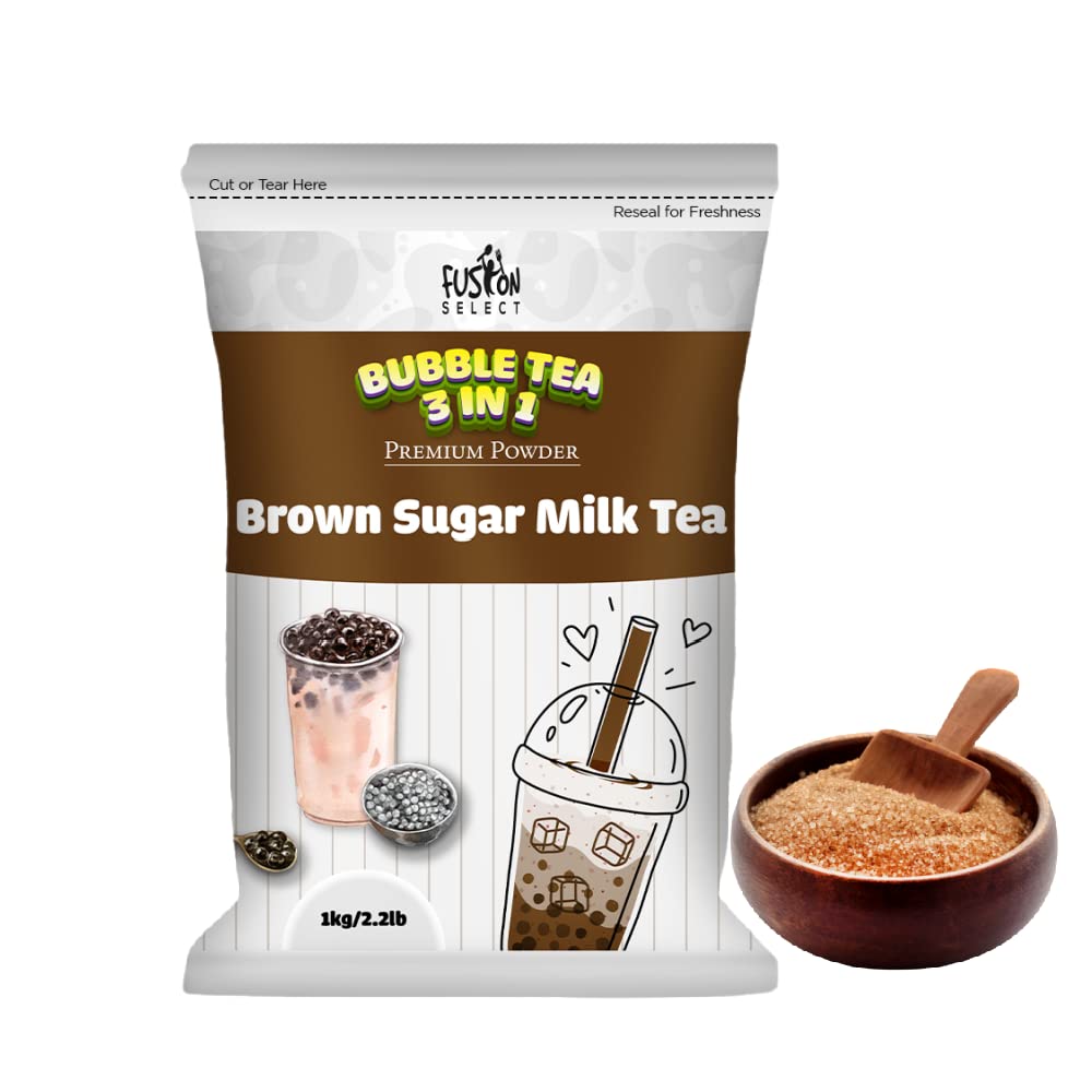 Fusion Select 2.2lb Brown Sugar Milk Tea Powder – 3-in-1 Cream & Sugar Instant Drink