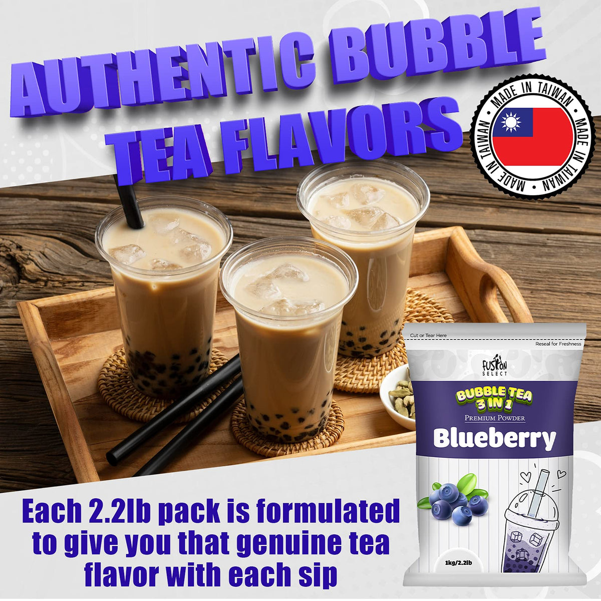 Fusion Select 2.2lb Honeydew Tea Powder – 3-in-1 Cream & Sugar Drink Mix for Hot or Cold Beverages