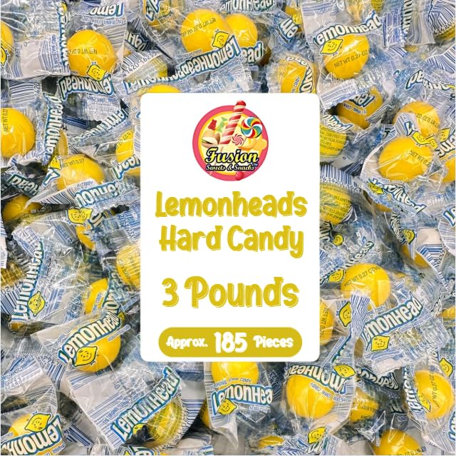 Lemonhead Candy 3lb Bulk Bag – Original Lemon Heads (≈185), Individually Wrapped | Fusion Sweets