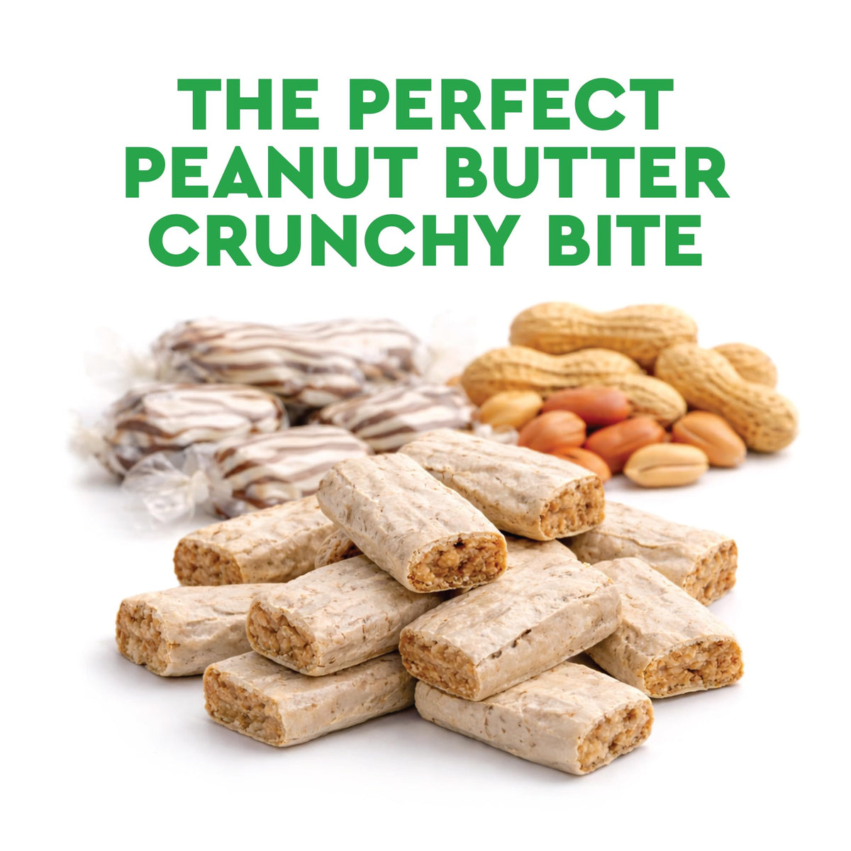 Fusion Sweets Peanut Butter Bars Candy – 2 lb Bulk Bag (Approx 120 Pieces) | Individually Wrapped