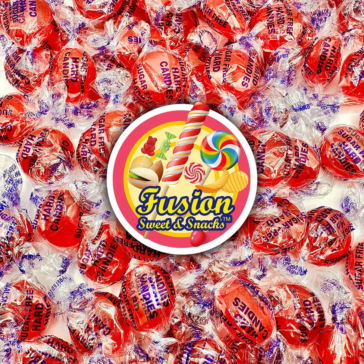 Fusion Sweets Sugar Free Cinnamon Hard Candy Arcor – 2lb Bulk Bag (Approx. 150 Pieces)
