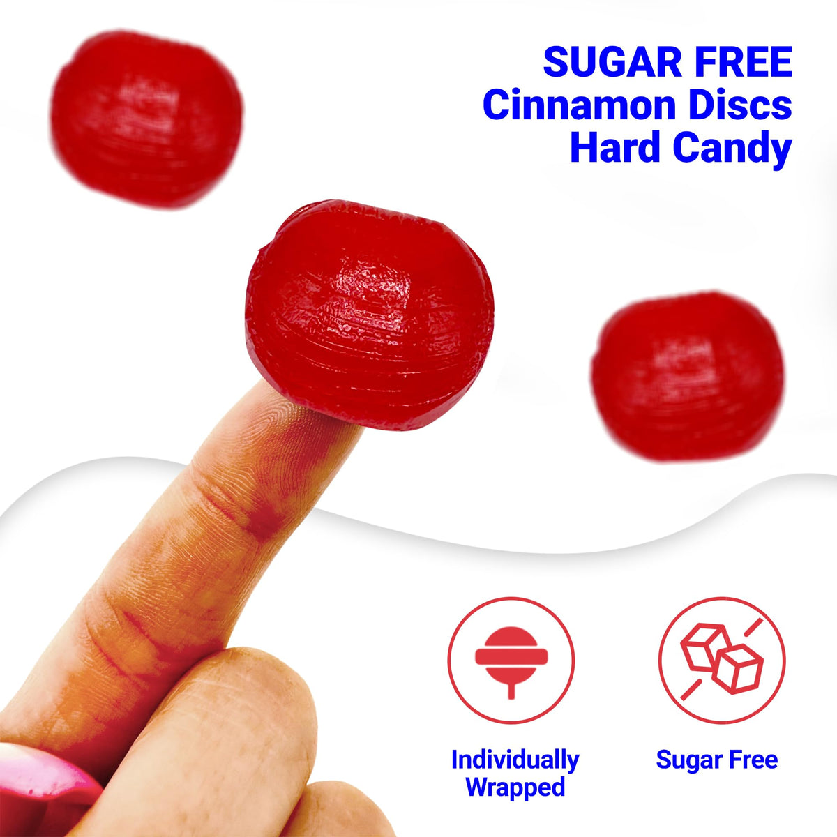 Fusion Sweets Sugar Free Cinnamon Hard Candy Arcor – 2lb Bulk Bag (Approx. 150 Pieces)