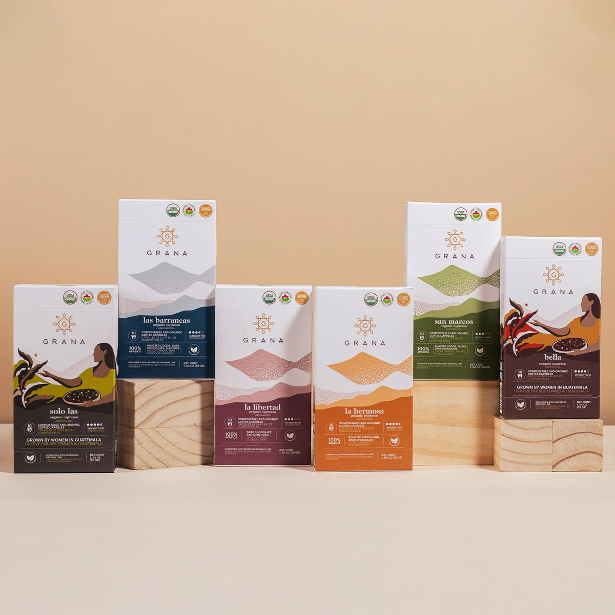 G Grana Decaf Coffee Pods – Nespresso OriginalLine Compatible, 40 Count, Dark Roast, USDA Organic 100% Arabica, Compostable Capsules