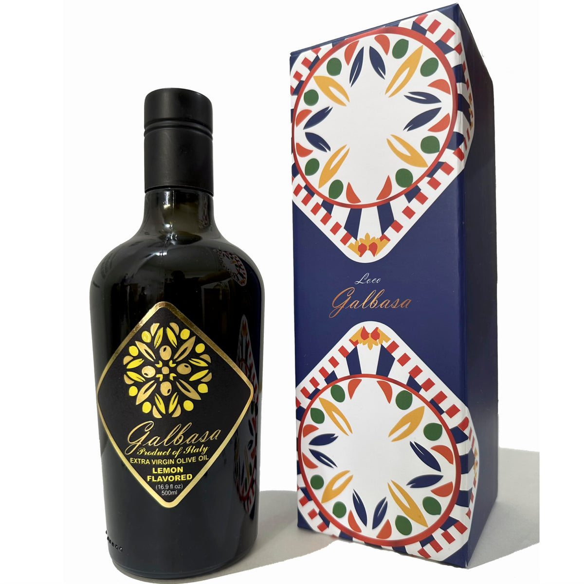 Galbasa Organic Lemon Oil from Sicily | First Cold Pressed Extra Virgin Olive Oil & Fresh Lemons | Polyphenol Rich, No Pesticides | 16.9 fl oz
