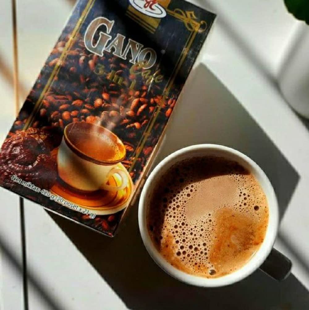 Ganocafe 3in1 Dark Roast Coffee — 3 Boxes, 60 Sachets | Organic Ganoderma | Gano Excel