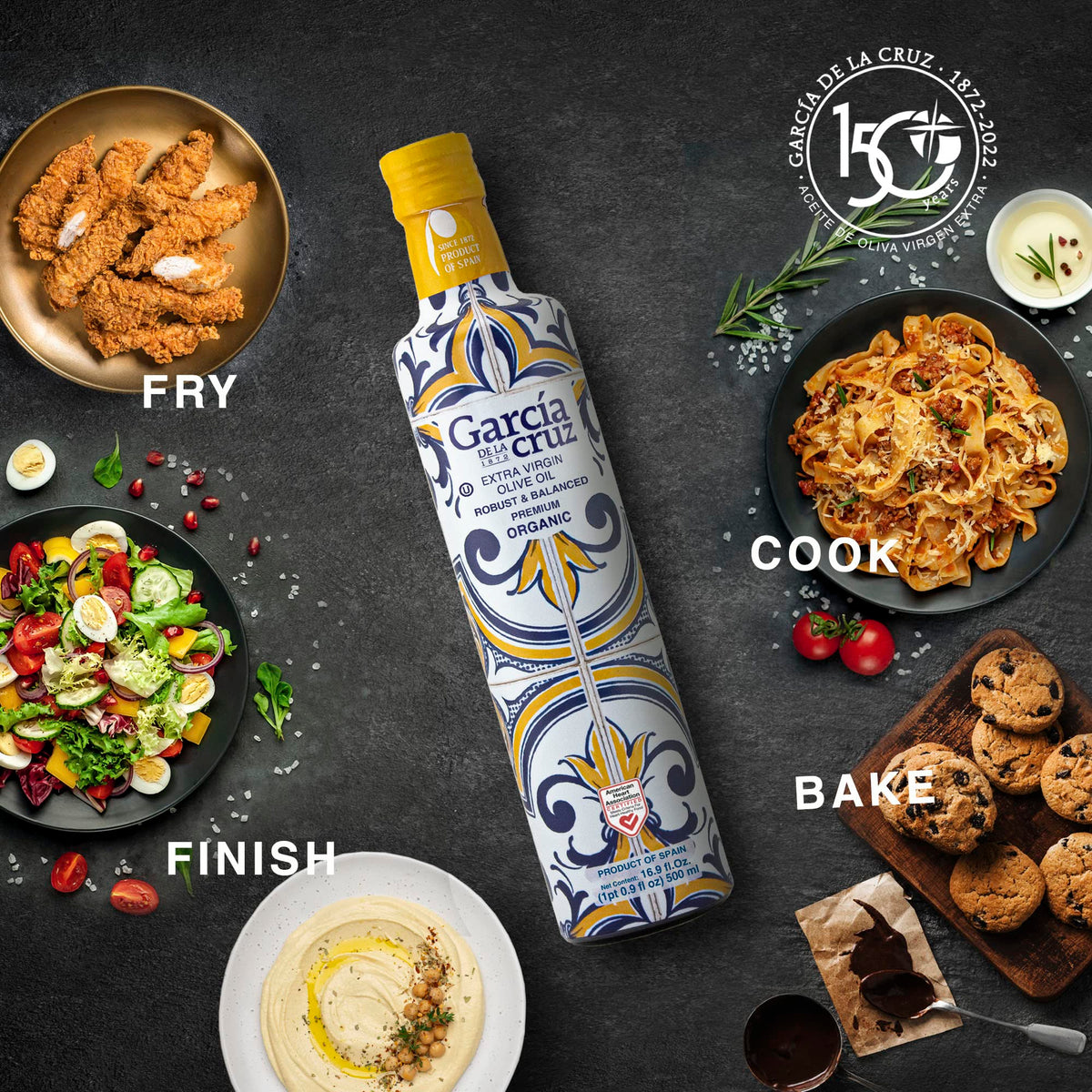García DE LA Cruz 1872 Organic Extra Virgin Olive Oil – Premium Spanish EVOO from Montes de Toledo